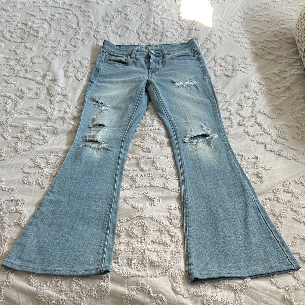 American Eagle Outfitters Light Blue Flare Jeans